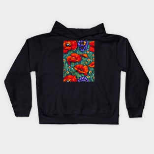 Poppies and Cornflowers Kids Hoodie